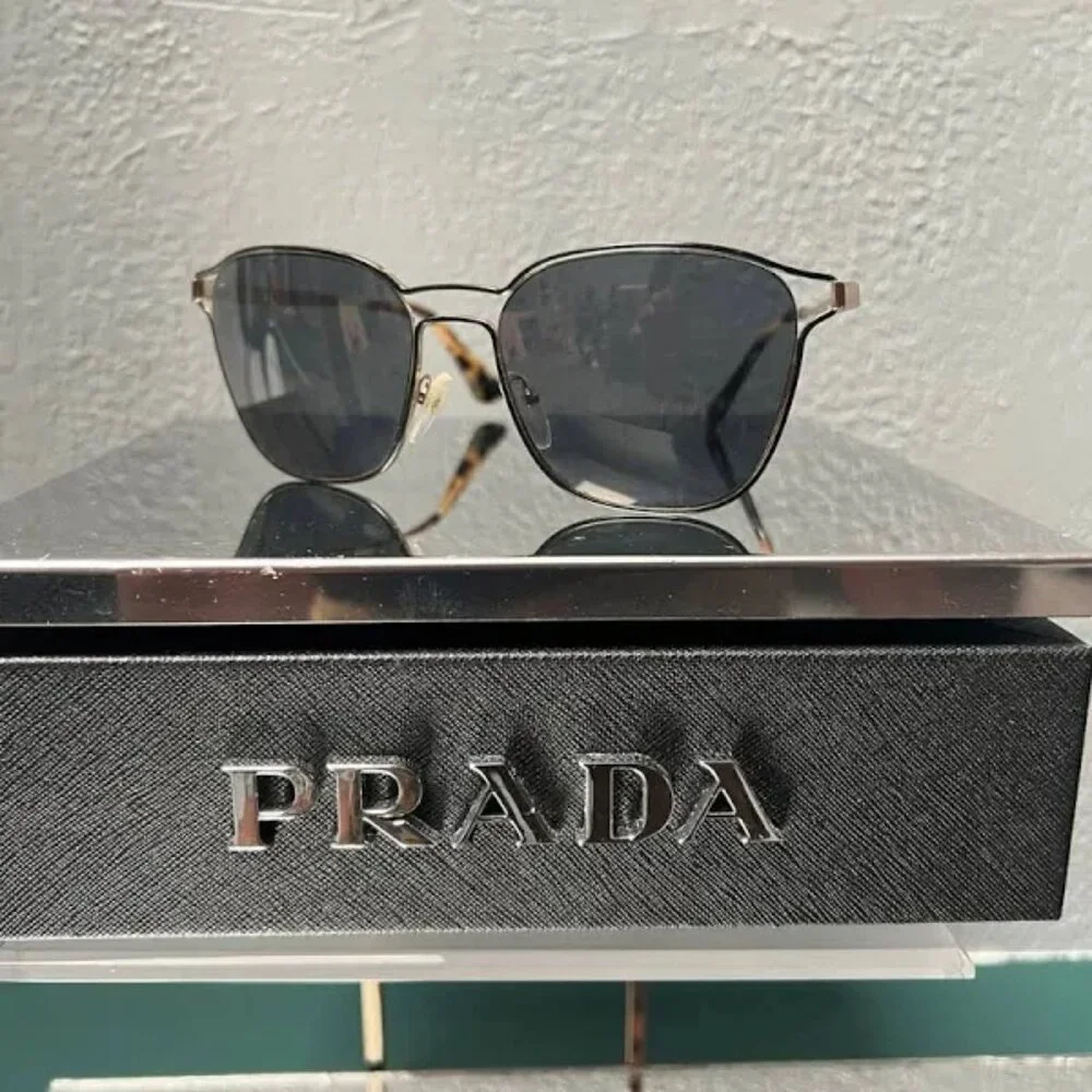 Authentic Prada Sunglasses | Black / Gold - Picture 1 of 11